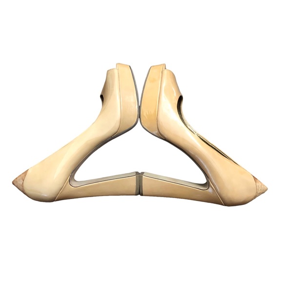 Sam Edelman Tacoma Peep Toe Leather Upper Tan High Heels Size 7 1/2 - Picture 5 of 12